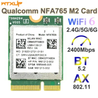 QCNFA765 Wireless Network Adapter 2400Mbps M2 Wi-Fi 6 card 802.11AX/ac wifi bluetooth 5.2 NFA765 NFA