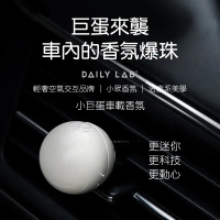 Daily Lab 小巨蛋系列車載香氛盒車用香水車用香氛DLCX4010(套裝組)-熊貓色(曜石黑色x1,海鹽沙色x1)