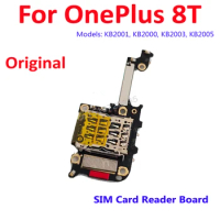 Original SIM Card Reader Holder Tray Socket Connector with Microphone Board For Oneplus 8 Pro One Plus 8T MIC Phone Flex Cable