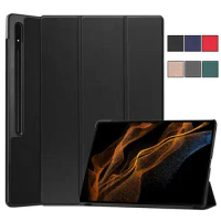 For Samsung Galaxy Tab S8 S9 Ultra 5G 14.6 inch Case SM-X900 X906 Smart Tablet Cover Funda Tri Fold Magnetic Stnad Coque