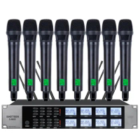UHF Wireless Microphone System Handheld Microphone Suitable for Home Kara Ok Microphone Church School Microphone Wireless