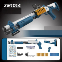 XM1014 Soft Shell Ejection Launcher Toy Rifle Gun Foam Dart Pistol Model Manual Plastic Weapon Children Adult Outdoor Games