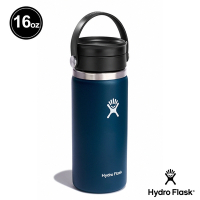 Hydro Flask 16oz/473ml 寬口旋轉咖啡蓋保溫瓶 靛藍色