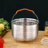 Seafood Cooking Pot Stainless Steel Rice Steamer Cooker Multi-function Steaming Basket