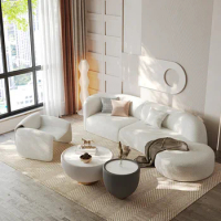 Luxury European Italian Modern Design Fabric Velvet White 3 Multi Seater Tufted Lounge Sofa Set Furniture Living Room Sofas