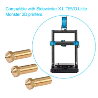 Aibecy 3pcs 3D Printer Extruder Brass Volcano Nozzle M6 Thread Printer Head Output for Sidewinder X1 TEVO 1.75mm Filament