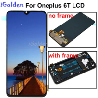 Oneplus 6T LCD with frame Display Screen Touch Panel Assembly Original One plus 6T LCD Display Digitizer Display OnePlus6 T LCD