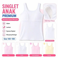 No Brand Singlet PREMIUM Tanktop anak remaja / Miniset kaos dalam anak perempuan cup busa tali kecil