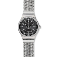 【SWATCH】51號星球機械錶手錶 SISTEM MECHE S 銀灰米蘭 男錶 女錶 瑞士錶 錶 自動上鍊(42mm)