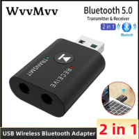 2 In1 USB Wireless Bluetooth 5.0 Adapter Transmiter Bluetooth for Computer TV Laptop Speaker Headset Adapter Bluetooth Receiver