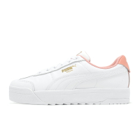 Puma 休閒鞋 Roma Feminine Wns 女鞋 白 粉 皮革 微厚底 復古 小白鞋 39860905