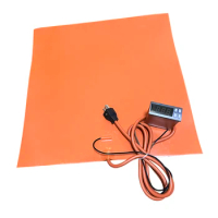 Silicone heating pad 3d printer heated pad 1000W 220V 500x500 mm with 100k thermistor adhesive back