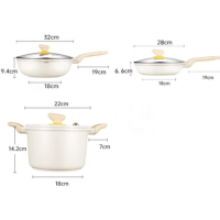 不粘鍋套裝（三件裝[炒鍋32CM+湯鍋22CM+煎鍋28CM]） 