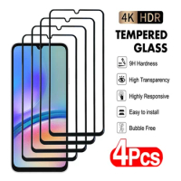 4Pcs Full Cover Tempered Glass For Samsung Galaxy A05 A15 A25 A35 A55 Screen Protector A04 A14 A24 A34 A54 Protection Glass Film