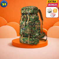 Tas Ransel Gunung 80L Saku Besar Army Kapasitas Besar Camping Backpack Jumbo Hiking MH97