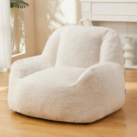 Bean Bag Chair Sherpa Bean Bag Lazy Sofa Beanbag Chairs for Adults, Teens with High Density Foam Filling Modern Accent Chairs