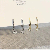 A.piece ต่างหูเงินแท้ [all silver 925] cubic one-touch/ ball one-touch คําแนะนําการขายที่ร้อนแรงในเด