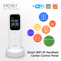 MOES Wifi Central Control Panel scene switch Tuya Smart Wireless Touch Screen Handheld IR Remote Controller For Home Appliance