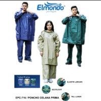 Elmondo 716 Jas Hujan  Bahan Pvc Setelan Ponco Maksimal Bb 135kg Siap Kirim