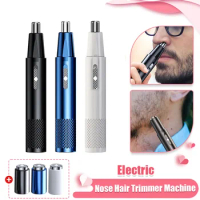 Electric Nose Hair Clipper Rechargeable Multi-kinetic Shaver Clipper Two-in-one Unisex Fully Automatic Washable Shaving Nose Tri
