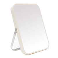 YEAKE Table Desk Vanity Makeup Mirror8-Inch Portable Folding Mirror with Metal Stand 90 ° Adjustable