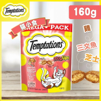 Temptations TEMP貓小食 超量裝三重奏 雞、三文魚及芝士口味 160g 10250098 