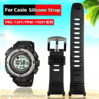 For Casio PRW-1500 PRG-130Y PRG-130 PRW-1500Y PRW-1500 resin silicone Rubber strap 26*18mm PROTREK Sport watchband Men Bracelet