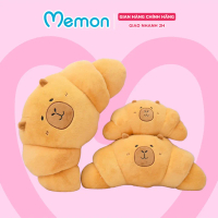 Gấu bông capybara bánh sừng bò croissant Memon thú nhồi bông capybara croissant cao cấp