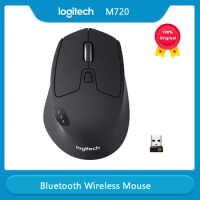 Logitech M720 Bluetooth Wireless Mouse 1000 DPI 8 Buttons Office Caring Computer For Laptop PC Mac iPadOS