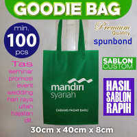 Tas goodie bag sablon custom tas spunbond sablon custom tas belanja sablon 30x40 LUSINAN