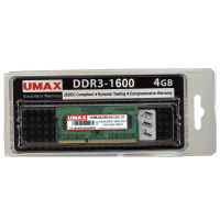 UMAX DDR3-1600 4GB (1.35V低電壓) 筆記型記憶體