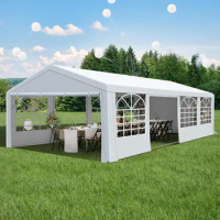 20' x 30' Party Tent Heavy Duty Wedding Tent with Removable Sidewalls Outdoor Gazebo Event Shelters Canopy for Birthday Party