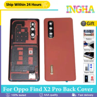 Original New Back Cover For Oppo Find X2 Pro Back Glass Rear Case Housing Door CPH2025 PDEM30 OPG01 Battery Cover Replacement