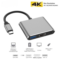 Type-C để HDMI ba trong một mở rộng Dock TV chiếu Bộ chuyển đổi Hub Hub mở rộng Dock với cổng 3.0 US