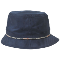 DAKS 品牌格紋滾邊造型復古遮陽帽(深藍色系)