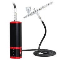 Airbrush Kit Air Brush Mini Airbrush With Compressor USB Rechargeable Portable Hair Spray Gun For Make Up Nail Art Cake Paint