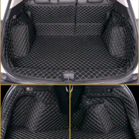 fiber leather car trunk mat for honda hr-v hrv vezel 2015 2016 2017 2018 2019 2020 car accessories