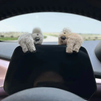 Plush Cute Koala Car Interior Decoration Auto Rearview Mirror Control Screen Decoration Sun Visor C