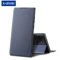 For Samsung Galaxy S24 Ultra Case Shockproof Ultra-thin Leather Book Flip Stand Cover for Galaxy S24 Plus X-Level