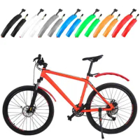 Telescopic Folding Bicycle Fender Set with Taillight MTB Mudguard Bicycle Front Rear Fender for Road Bike Mud Guard