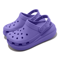 Crocs 涼拖鞋 Classic Crush Clog 女鞋 水晶紫 泡芙 超厚底 休閒 洞洞鞋 2075215PY