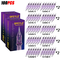 OFEYLE 20/50/100PCS Mixed Professional Tattoo Cartridge Needles with Membrane Safety Cartridges Tatt