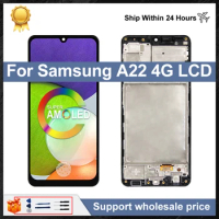 AMOLED For Samsung Galaxy A22 4G Display A225 A225F LCD Touch Screen For Samsung A22 5G LCD A226 A226B A226L Replace Parts