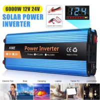6000W DC 12V/24/48/60V to AC 220V Solar Power Inverter Modified Sine Wave Converter Household And Vehicle Inverters