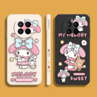 Anime Cartoon My Melody Phone Case For Huawei MATE 10 20 20X 30 40 P20 P30 P40 P50 LITE PRO PLUS Colour Liquid Case Funda Shell