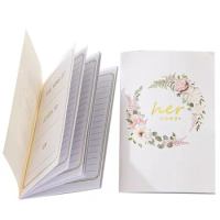 2 Pcs Wedding Vows Book Swearing Cards Books Gifts Oath His and Hers Paper Centerpiece Officiant Lovers