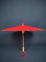 非遺油紙傘女士 嫁衣紅色中國風復古風漢服桐油長柄傘竹雨傘