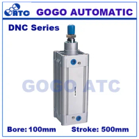 DNC100-500 standard double acting Single rod bore 100mm stroke 500mm aluminum alloy pneumatic pistion air cylinder