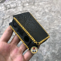 Leather Sleeve Case R234 Motif Full Engraving Aztec-Kuning