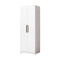【BODEN】羅克莎2.5尺白色二門衣櫃(雙吊桿)